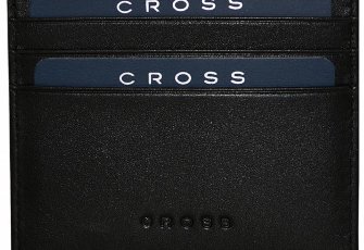 Футляр Cross Classic Men для кредитных и визитных карт кожаный мужской отделение для банкнот черный, арт. AC068077-1