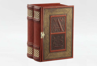 Книга-бар малый "двухтомник" из натуральной кожи, Арт. 039-07-02