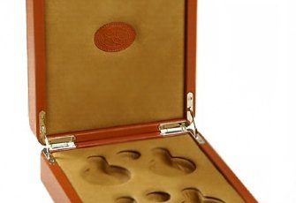 Футляр-коробка для карманных часов (на 4 шт.) Underwood, кожаная, Арт. UN/218