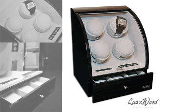 Шкатулка для хранения и подзавода 4-х часов Luxewood LW324-5